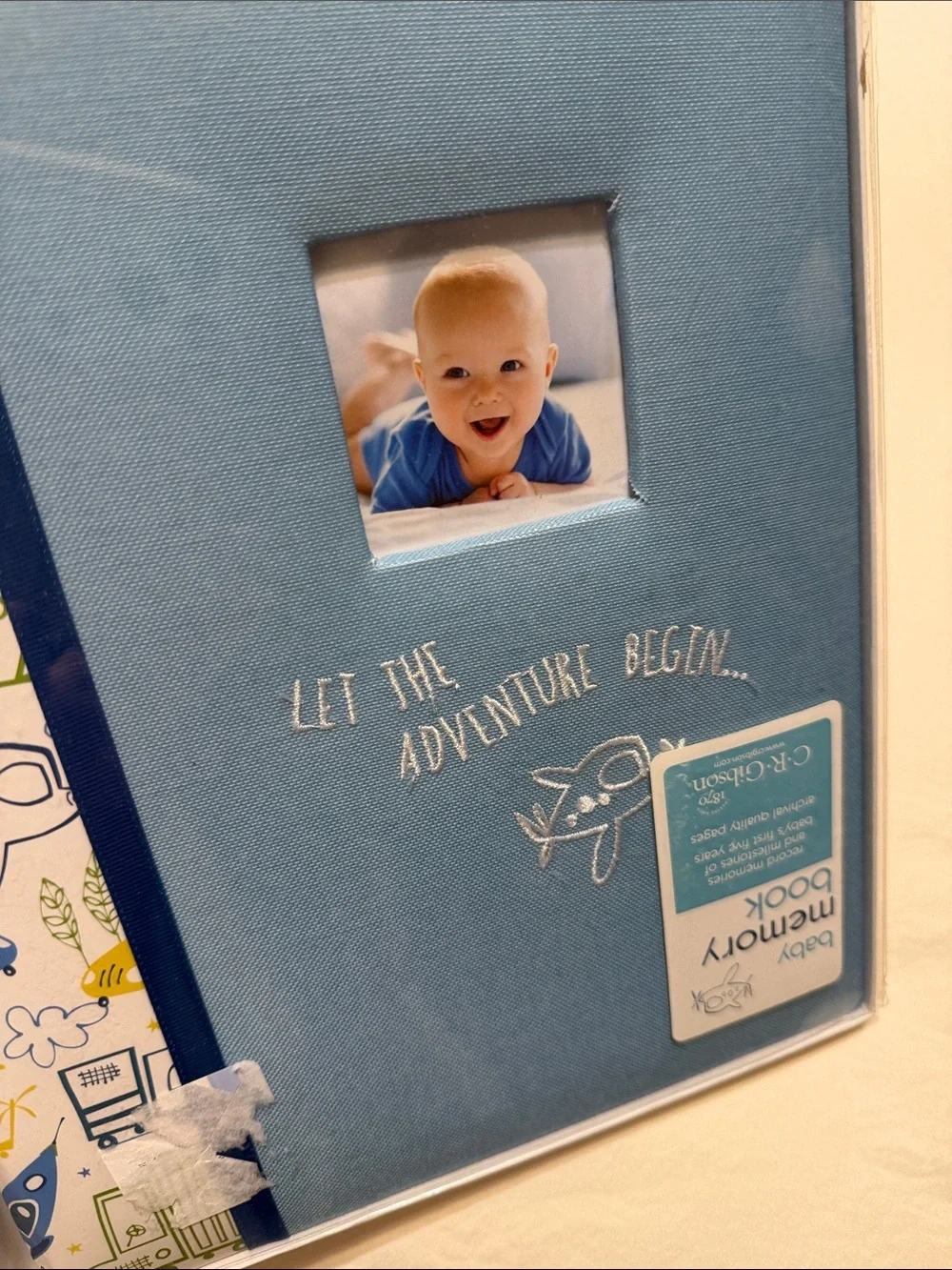 Blue 'Let the Adventure Begin' Baby Memory Book